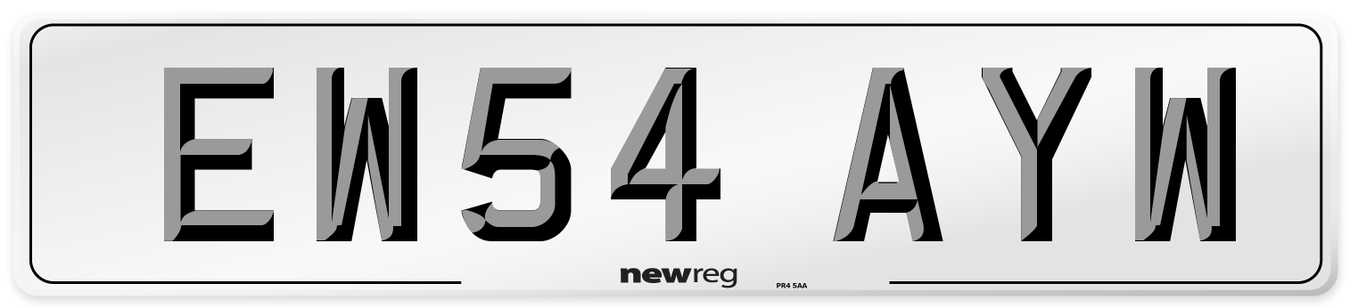 EW54 AYW Number Plate from New Reg